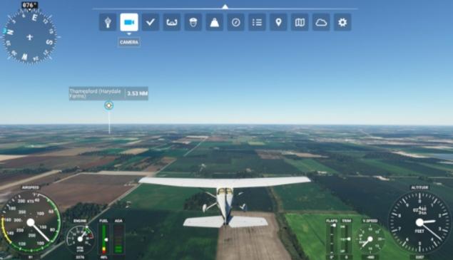 Управление самолетом в игре Microsoft Flight simulator