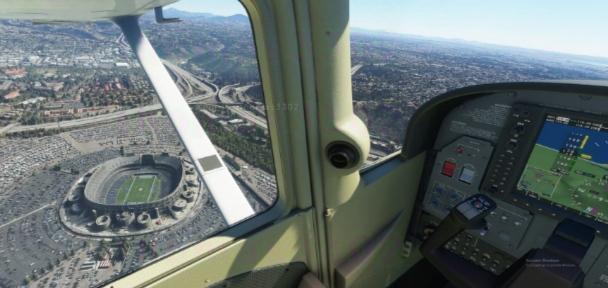Кабина самолета в игре Microsoft Flight simulator