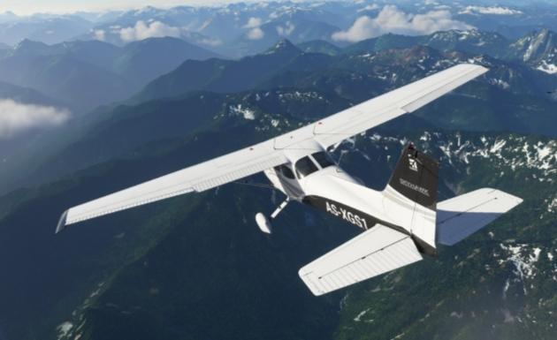 Полёт в игре Microsoft Flight simulator